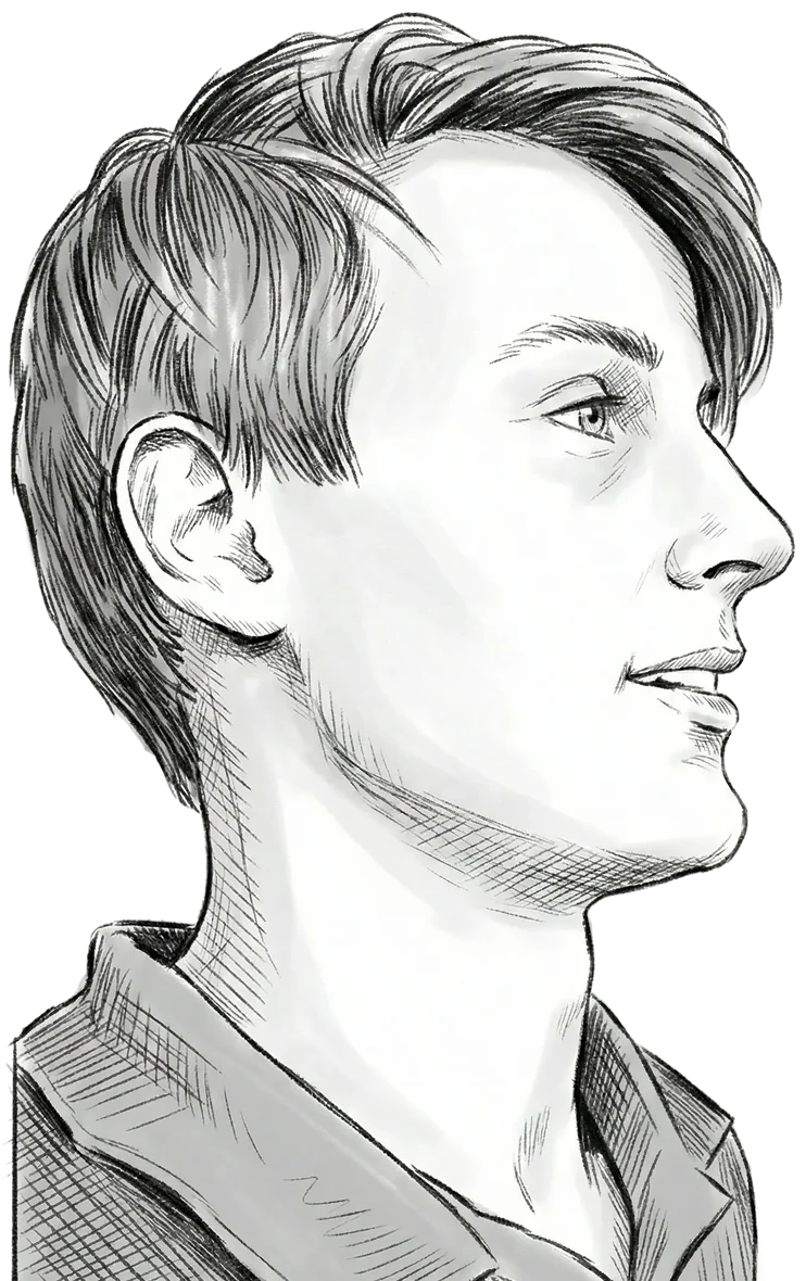 Pencil sketch of Sebastien